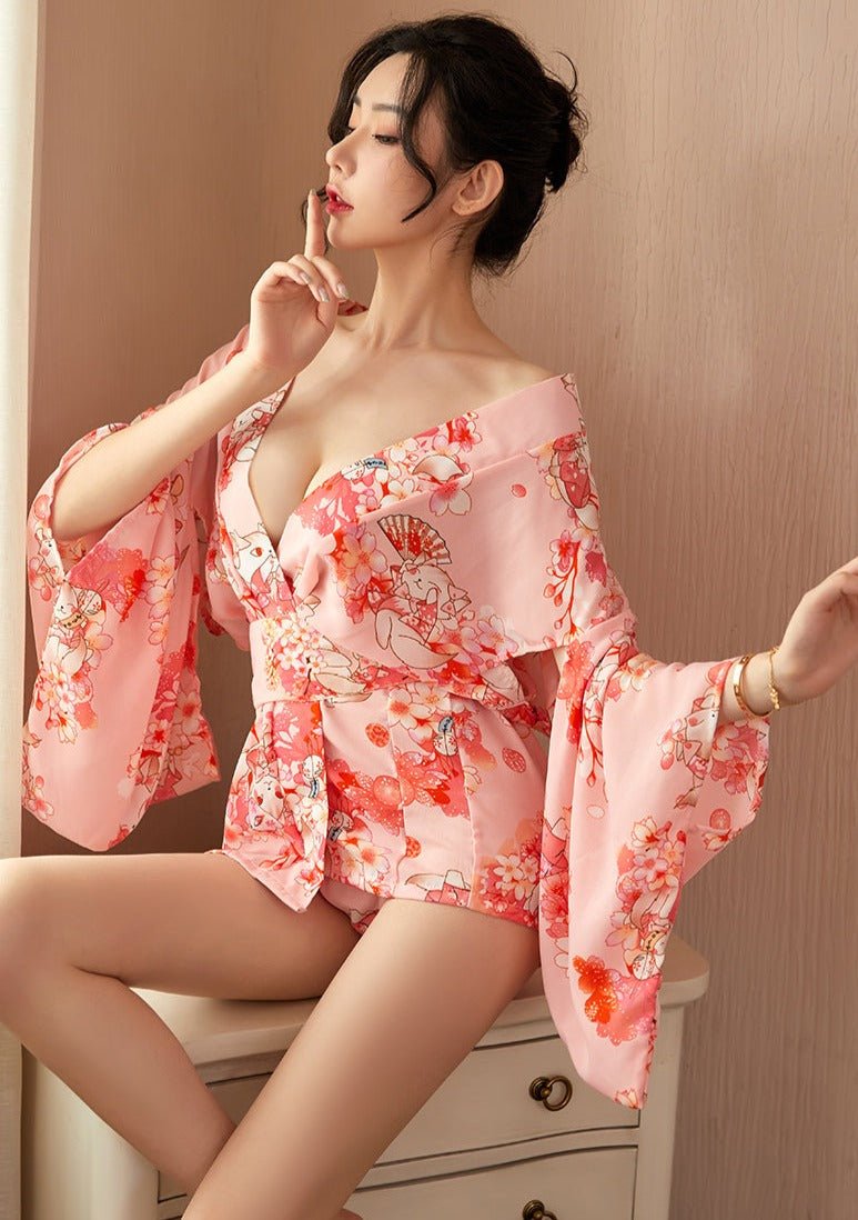 japanese sexy sakura kimono