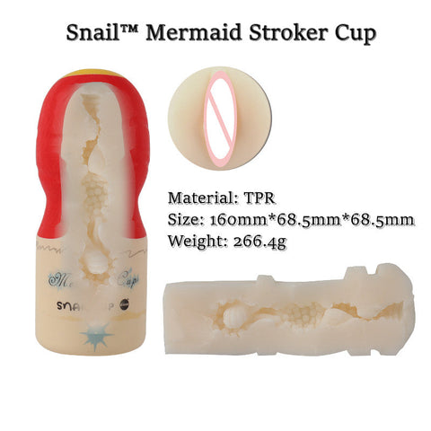 snail mermaid stroker cup