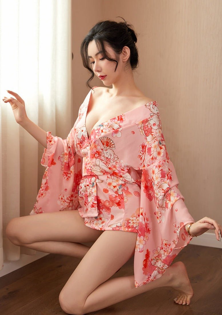 japanese sexy sakura kimono