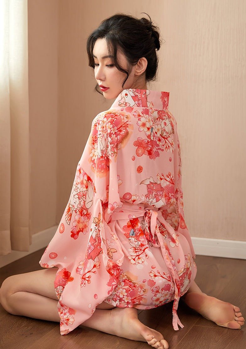 japanese sexy sakura kimono